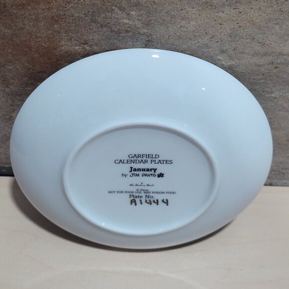 Garfield Calendar January Plate Jim Davis Plate No A 1444 Danbury Mint - Picture 6 of 14